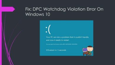 Fix DPC Watchdog Violation Error in Windows