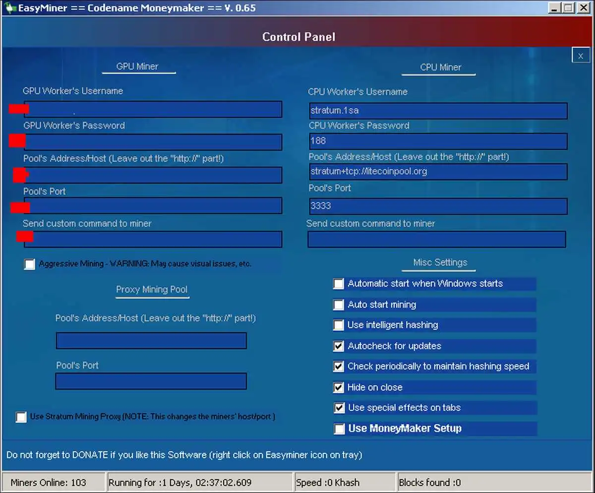 EasyMiner — Best free GUI for first-time miners