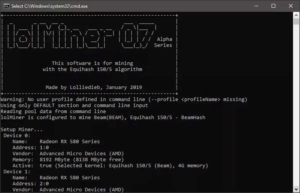 lolMiner — Best dedicated GPU miner for modern altcoin algorithms