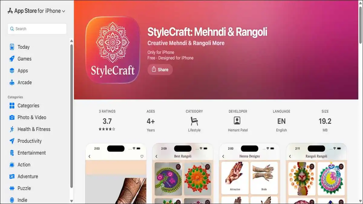StyleCraft - Mehndi & Rangoli