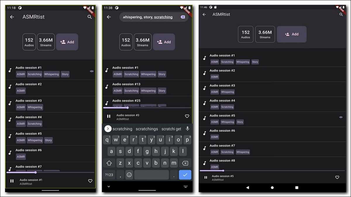 Audiogasm App Interface