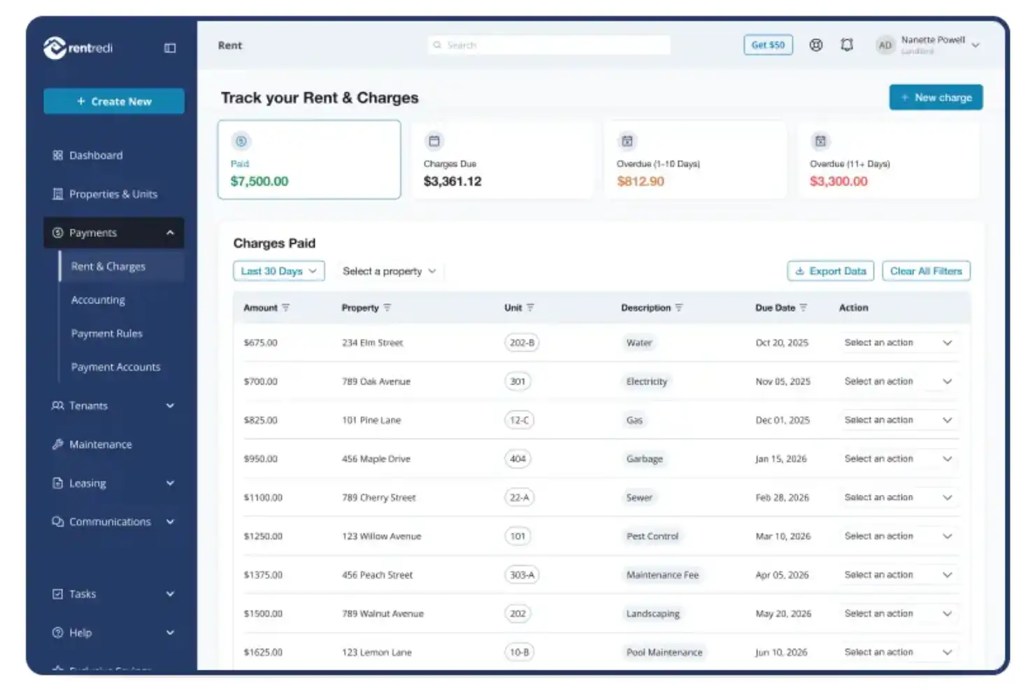 Example of rent payment history from RentRedi Credit Boosting adding positive entries to a tenant credit report.