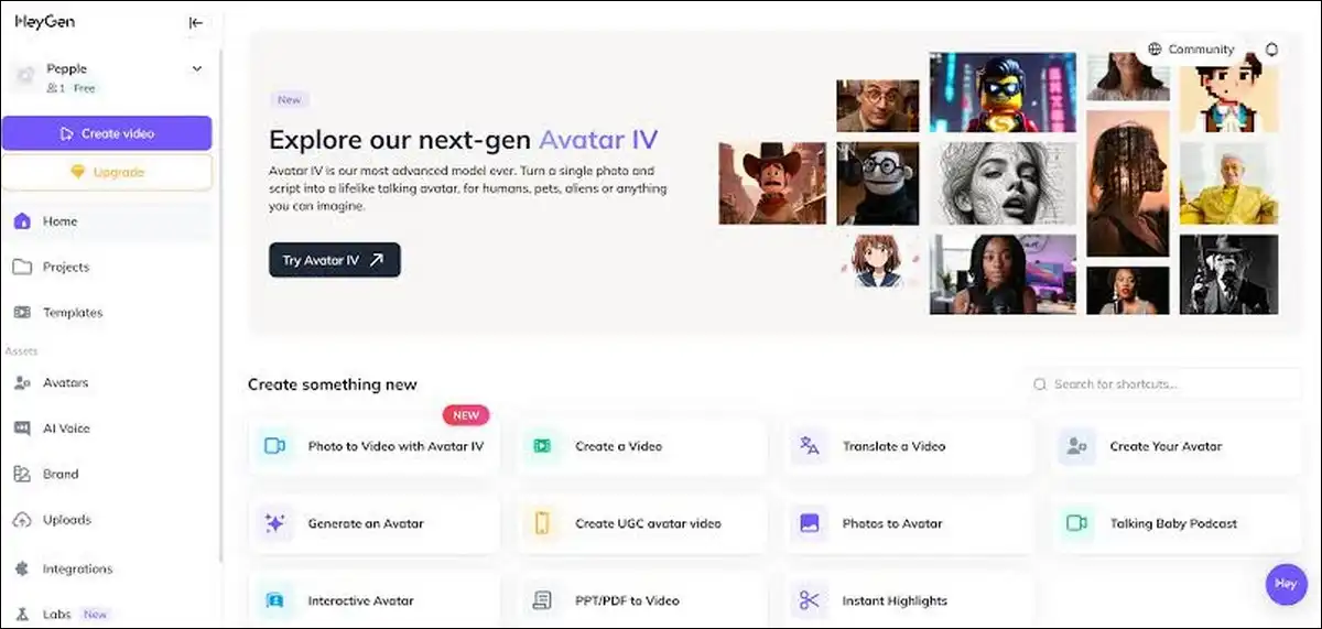 HeyGen AI avatar video generator realistic talking head example from test