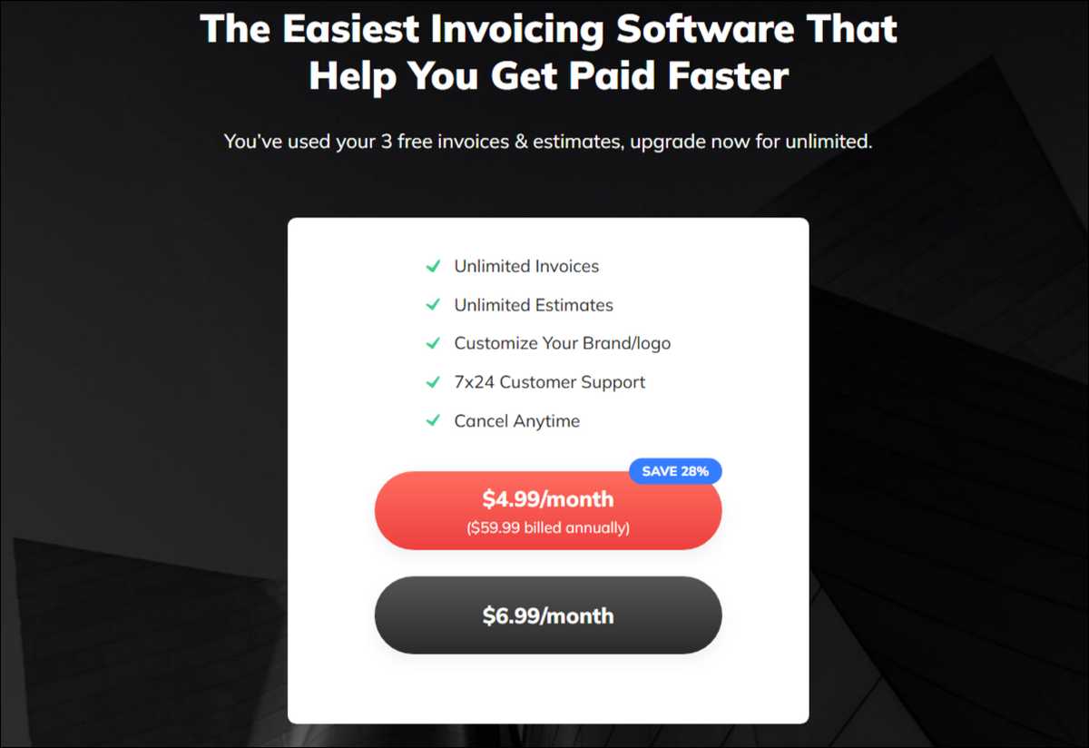 WeInvoice.io pricing details