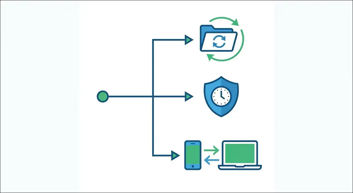 Flowchart helping readers choose between cloud storage, cloud backup, and cloud sync