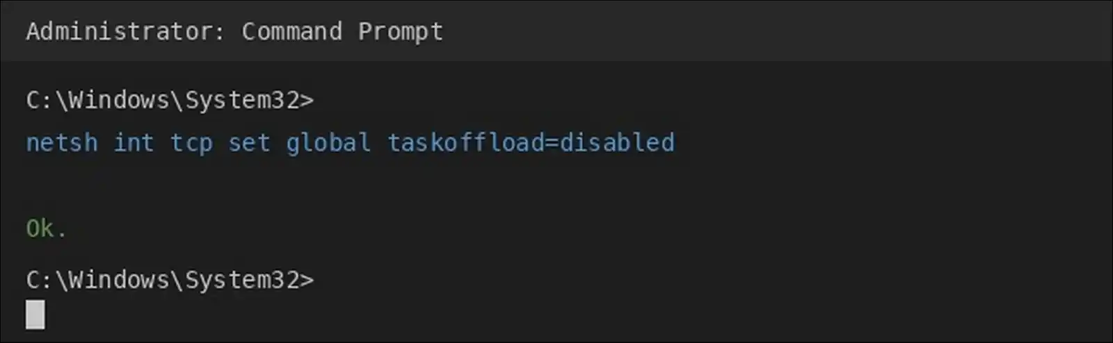 Disabling TCP Offload Engine in Windows 11 to fix ERR_CONNECTION_RESET after KB5086672 update