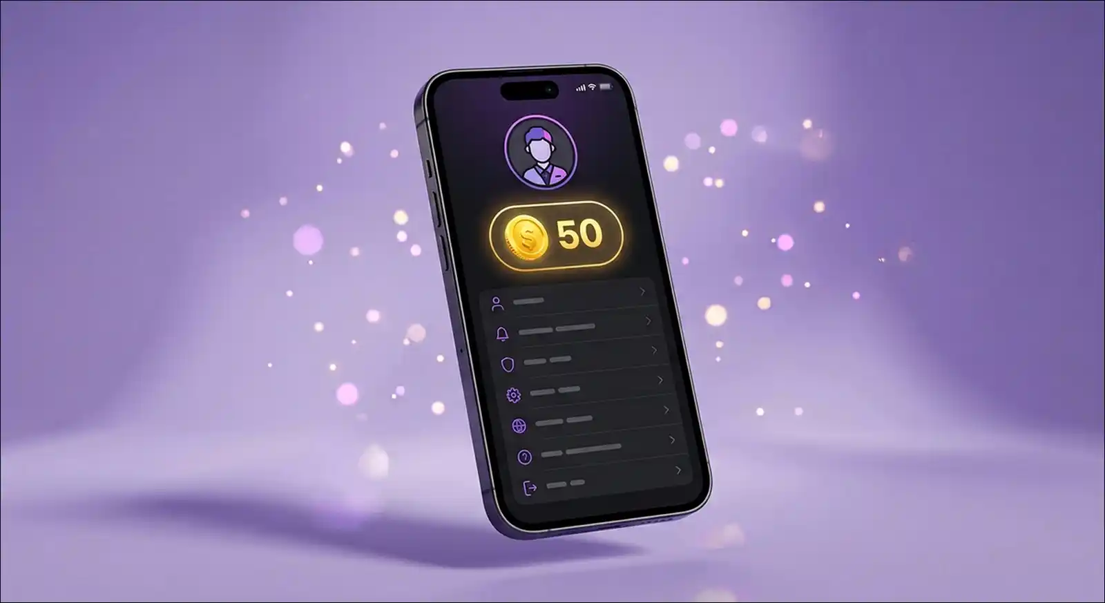 Joyland AI app credit balance location in the profile menu, July 2026 version